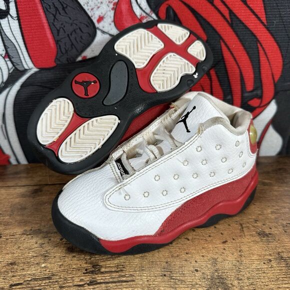 Size 8C - 2016 TD Jordan 13 Retro Chicago 2017 White Red Black 414581-122 Baby - Picture 1 of 7